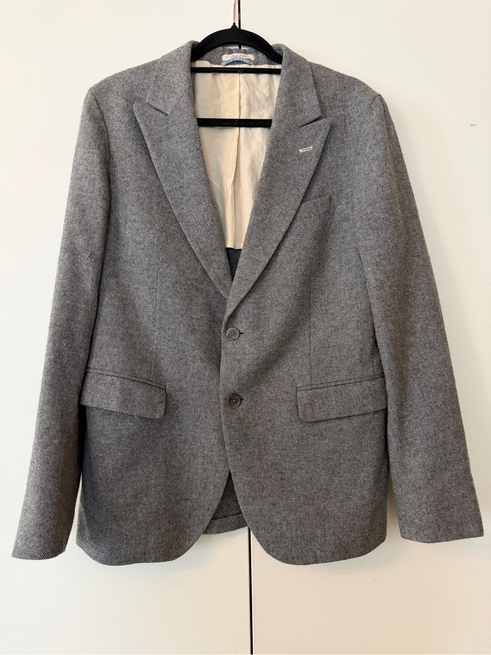 GANT Rugger Gray Herringbone Blazer Jacket EU 50 US 40 M/L Alpaca Wool Blend